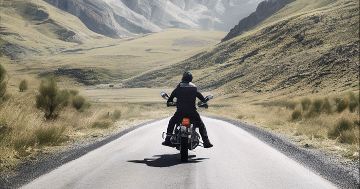 Off-road motorcycle tearing through public roadways