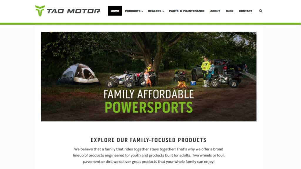 Tao Motor official site